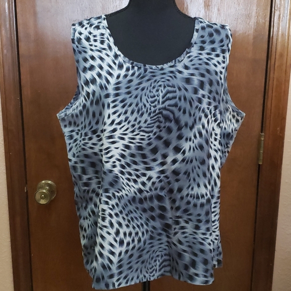 Animal print Black/Gray/White Tank L - Picture 1 of 8